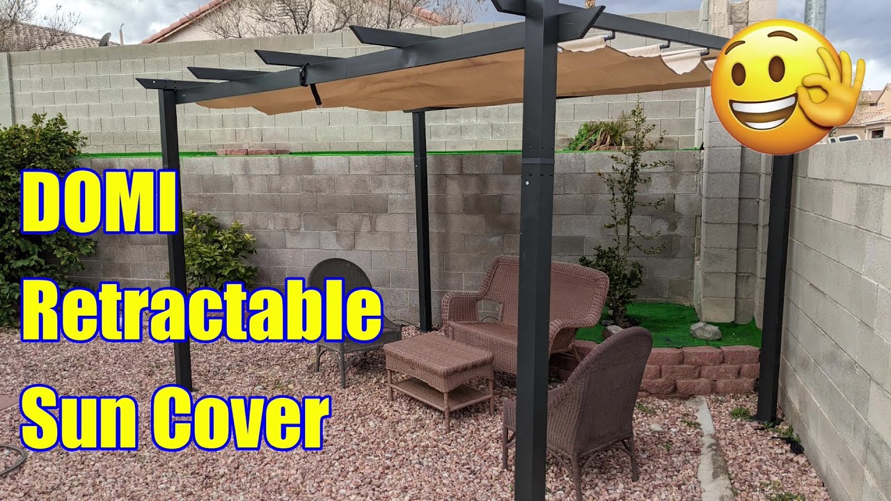Выдвижная пергола #Domi Outdoor с солнцезащитным навесом #founditonamazon