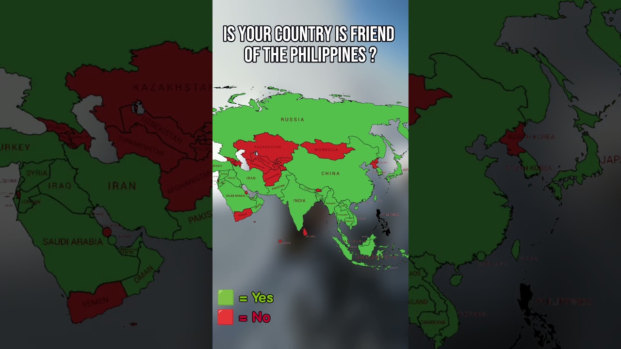 Countries that are friends of Philippines #shorts #philippines #country #friend #asia #india #china