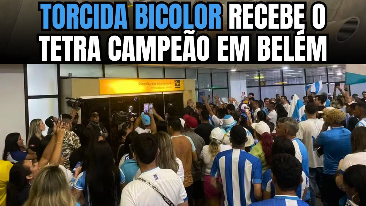 Paysandu desembarca em Belém com recepção acalorada da torcida fiel Bicolor
