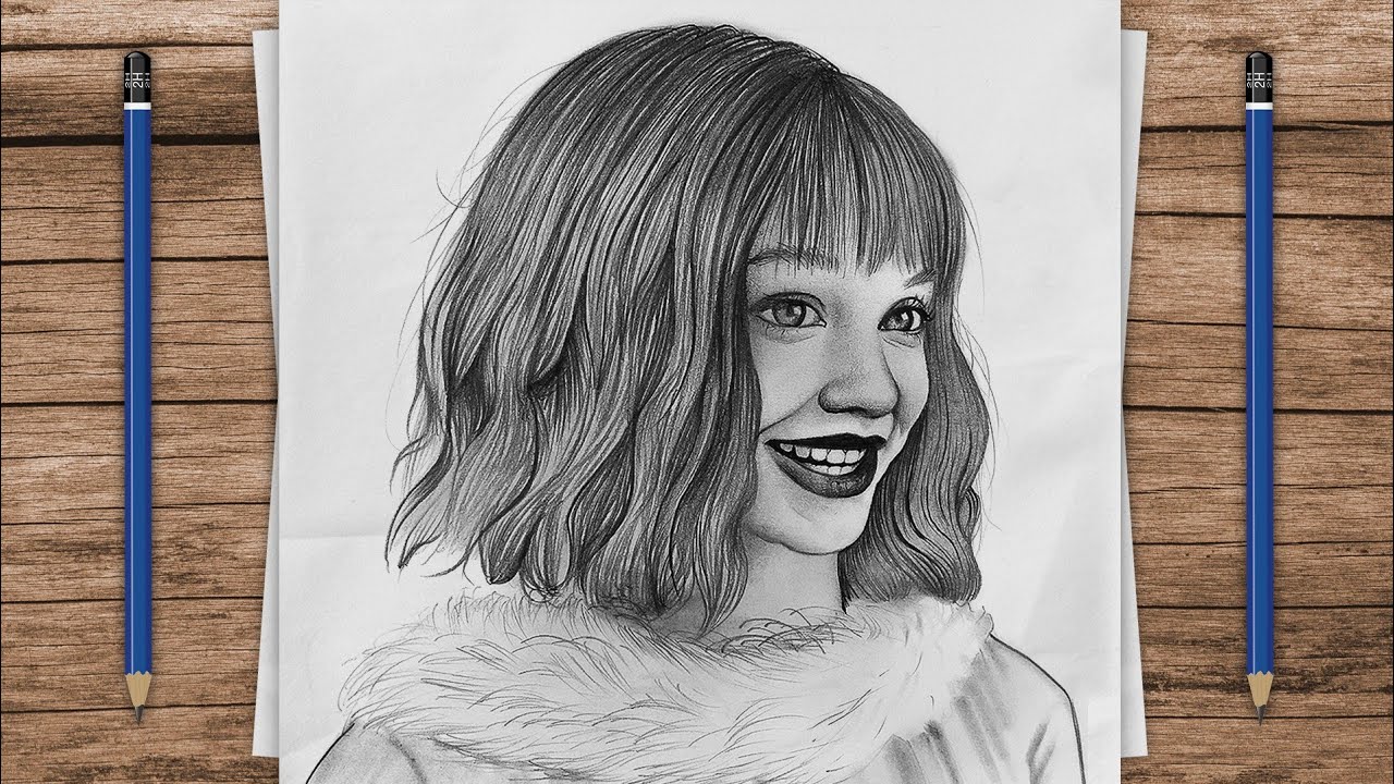 How To Draw Enid Sinclair from wednesday { Step-BY-Step } - Sketch of Wednesday Addams