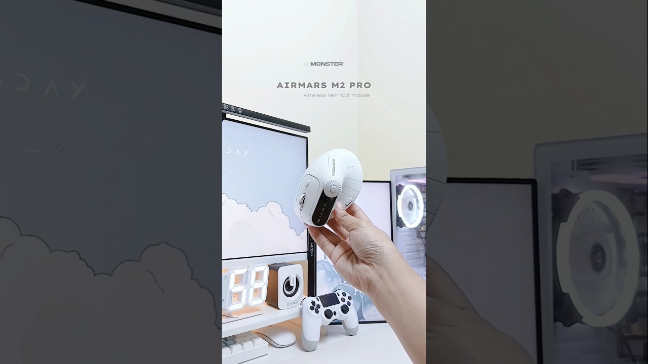 🖱 unboxing monster m2 pro dual mode ergonomic vertical mouse - wireless mouse