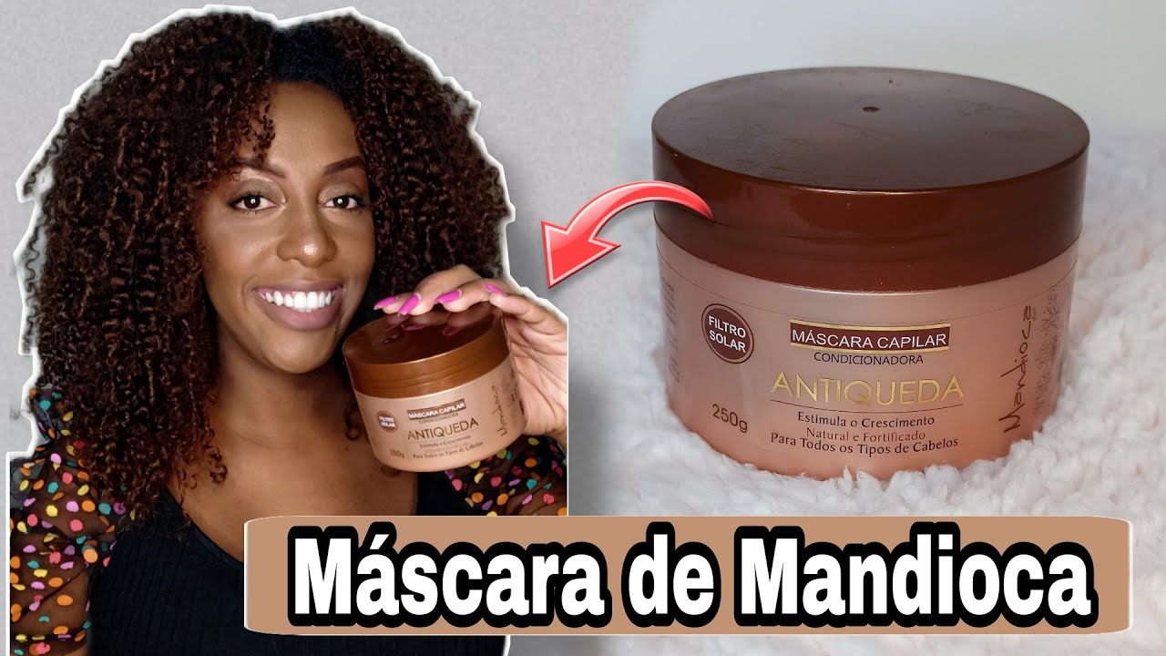 Resenha máscara anti queda de mandioca Kelma #cachosdasamy