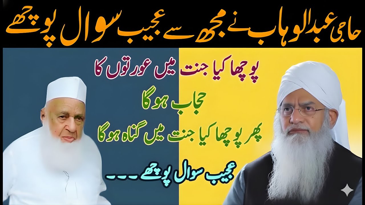 Haji Abdul Wahab Ne Ajeeb Sawal Poocha | Kya Jannat Mein Auraton Ka Hijab Hoga? | Peer Zulfiqar