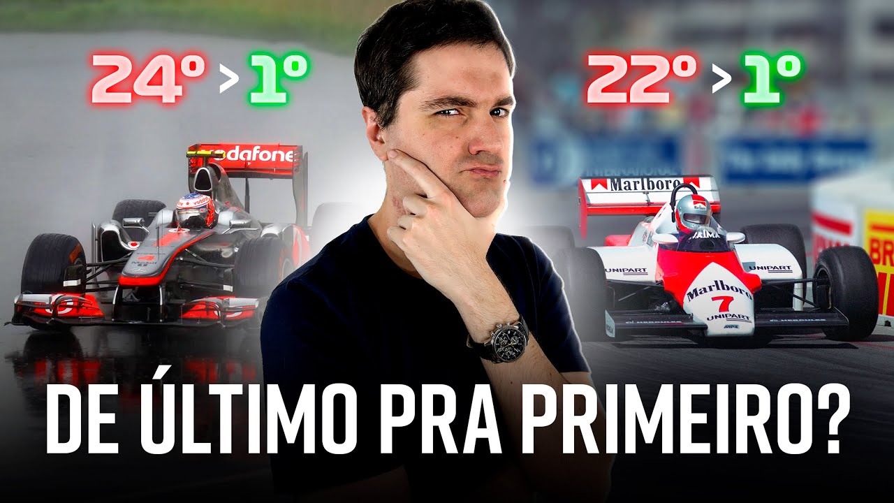 De último a primeiro - as maiores escaladas de pilotos na Fórmula 1. 