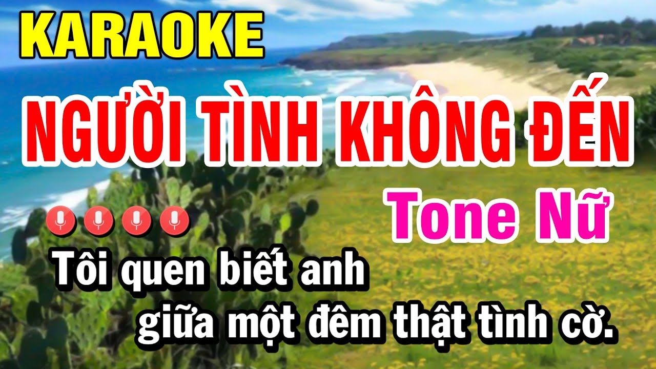 Karaoke Người Tình Không Đến Tone Nữ Nhạc Sống ( Am ) Huỳnh Lê