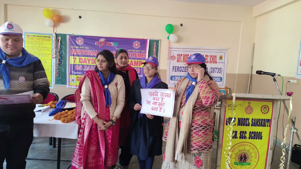 NSS camp at GMSSSS Ferozepur Jhirka Second day 