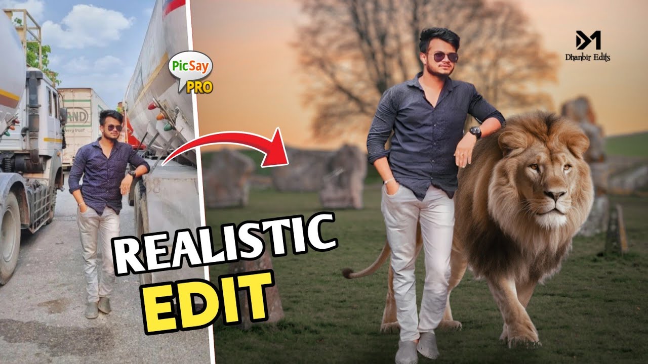 🔥Photo Editing With Lion | PICSAY PRO APP TUTORIAL 🥰 | photo editing on picsay pro app [DM Release]