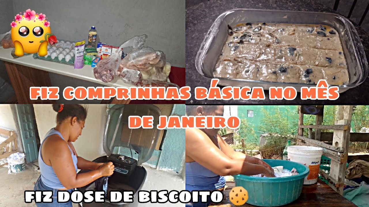 FIZ COMPRAR BÁSICA PRA 5 PESSOAS NO MÊS DE JANEIRO DÁ PRA DURAR MUITO TEMPO?🛒FIZ DOSE DE BISCOITO🍪🍯