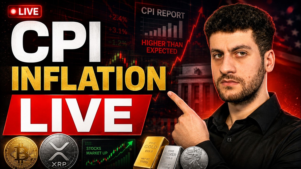 🔴 CPI LIVE: Hike or Hold? Inflation's Biggest Test - XRP, BTC, GOLD, SILVER & STOCKS REACT