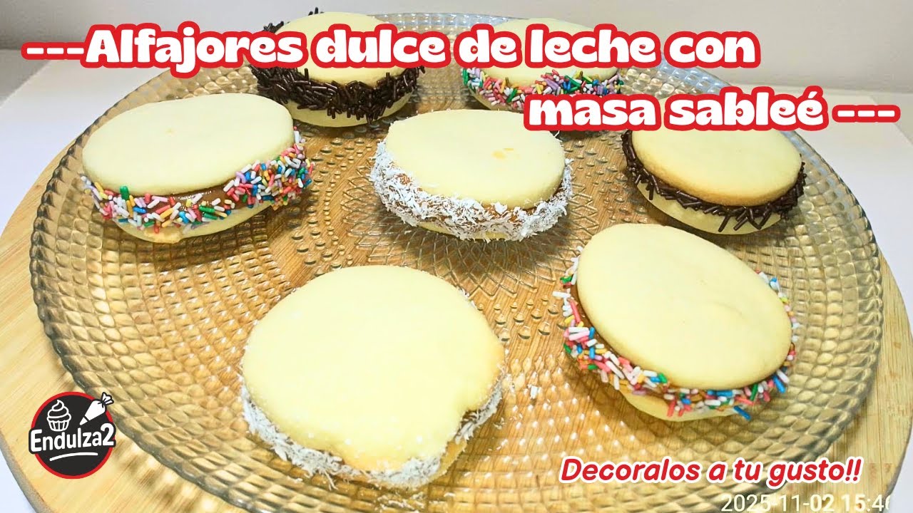-----ALFAJORES CON DULCE DE LECHE---MASA SABLEE--