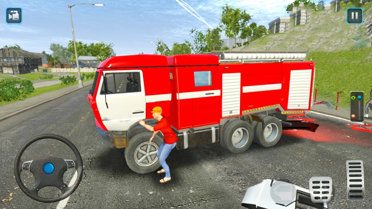 Car Driving and Walking In Big Open City #9 - 911 Firetruck - Android Gameplay