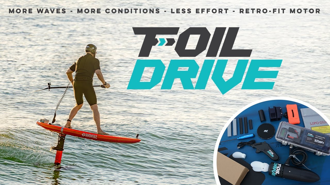 Foil Drive Assist: WORLDS FIRST Hybrid E-Foil Kit - SUP Surf Wing Downwind