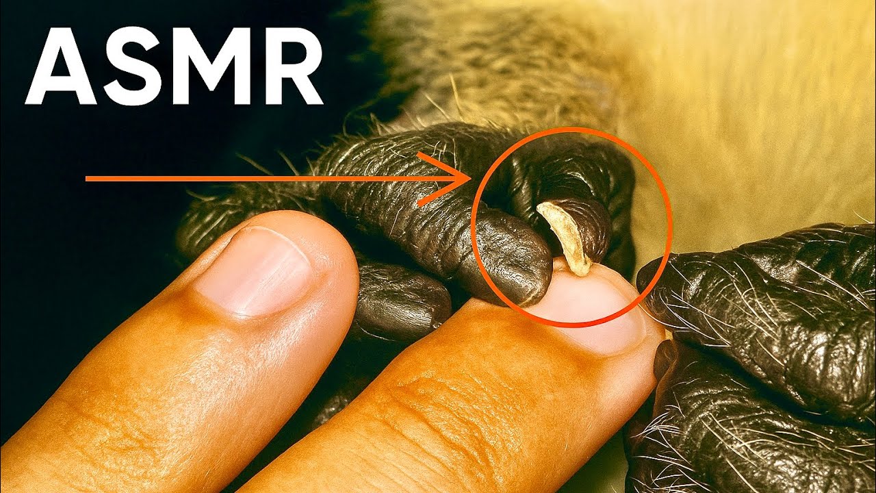 ASMR Monkey Fingernail Grooming Sounds (oddly satisfying)