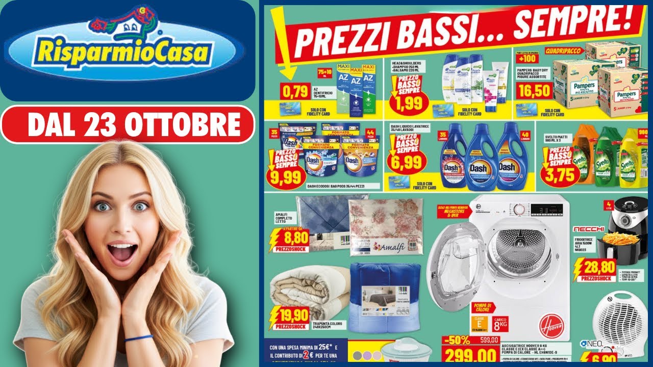 RisparmioCasa Volantino fino al 8 Novembre #anteprima 😎 TANTE OFFERTE  🟩⬜️🟥 Casa Cucina Promo