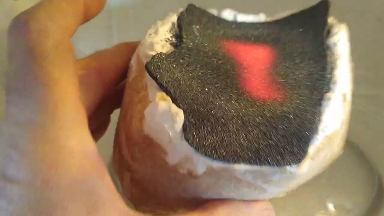 Microwave kiln insulation/body test. (Plaster of Paris, Perlite + water glass)