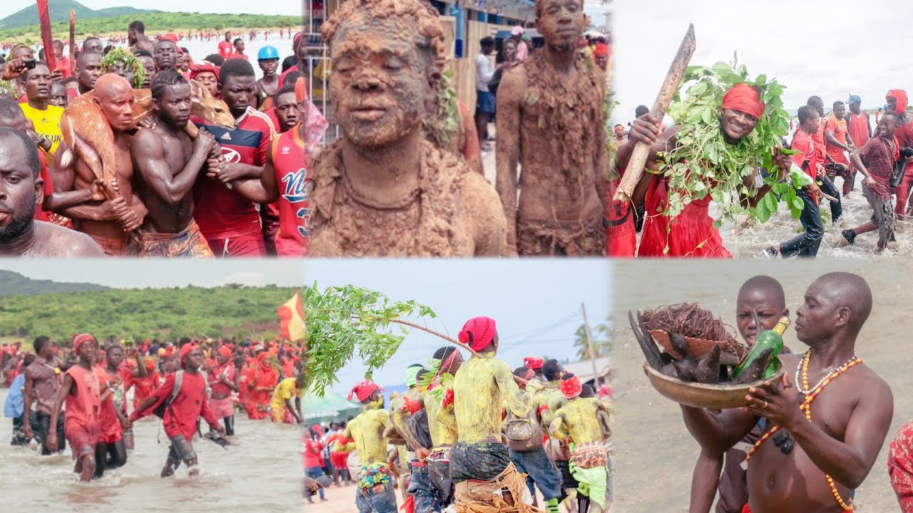 ABOAKYER FESTIVAL BY  WINNEBA PEOPLE  FROM THEIR SCARED FOREST OF NO RETURN