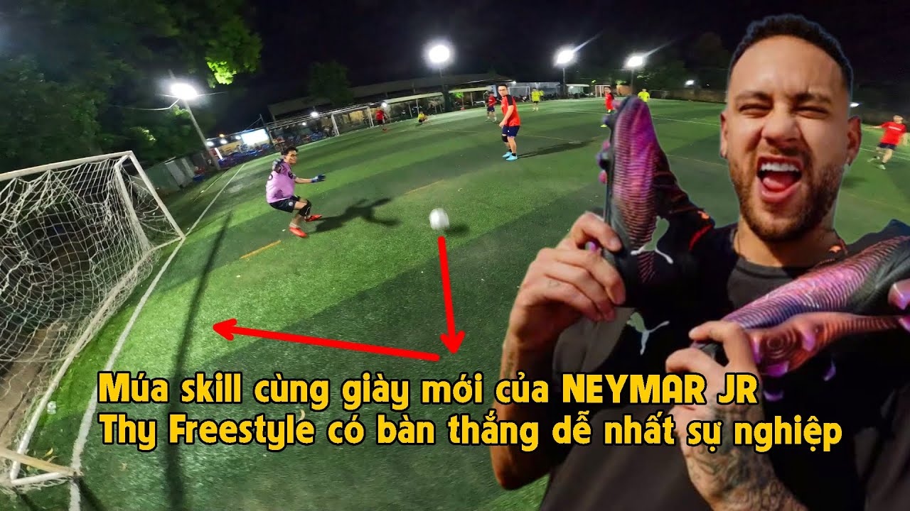 THY FREESTYLE đá bóng 7vs7 giày của NEYMAR JR múa skill kiến tạo lập cú đúp bàn thắng