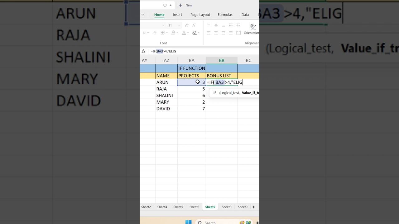 How to use IF Function in excel - Basic IF function of beginners in tamil #excel2026 #exceltamil