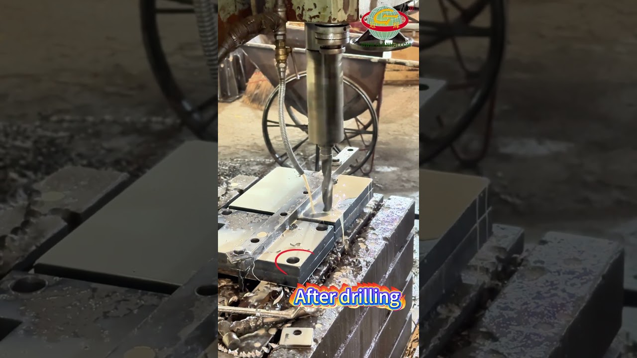 Every Hole Matters | CNC Drilling for Reliable Crane Systems.#cncmachining #industrialmachinery