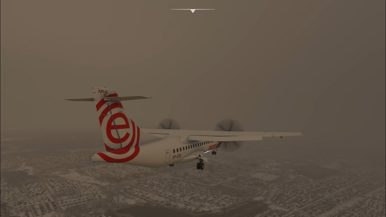 MSFS2020 ATR42 Landing in snow at Tegel Airport (EDDT)