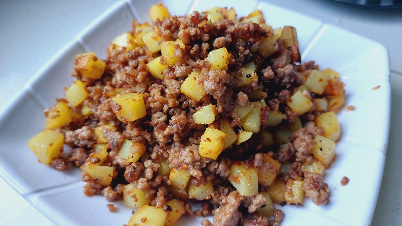 Ground Pork with Potato (Adobong Giniling) - Recipe # 383
