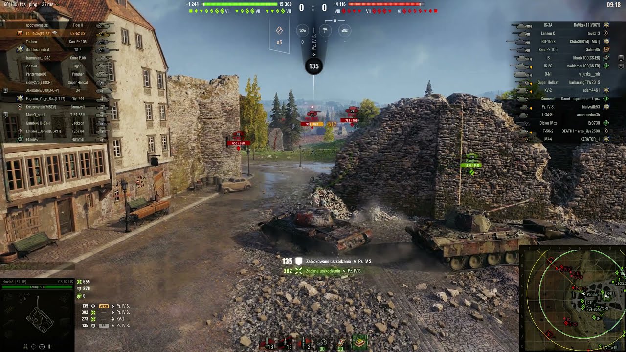 CS-52 LIS 13 zniszczeń na mapie Linia Zygfryda World of Tanks