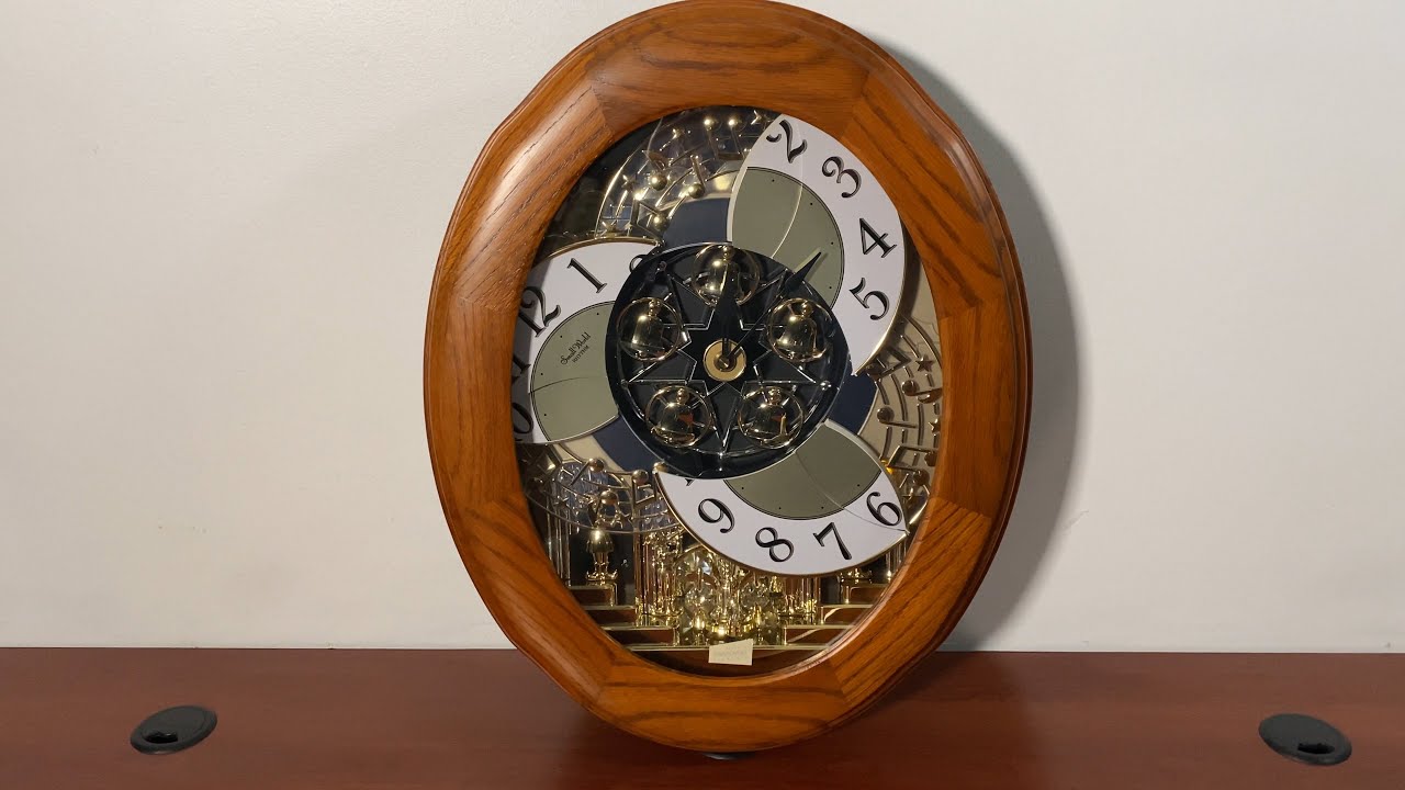 🕧 Rhythm Joyful Nostalgia Oak Motion Clock -- Gadgetify