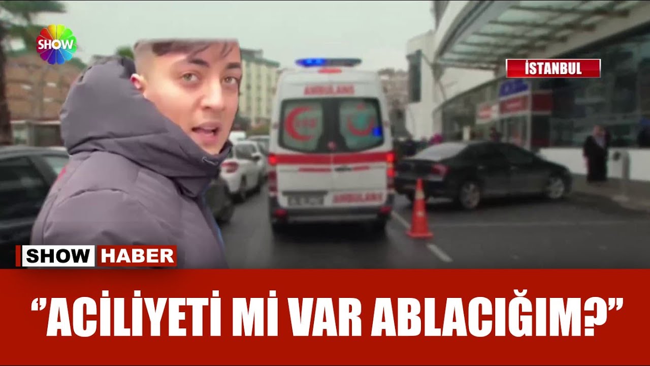 Ambulansın sireninden rahatsız oldu!