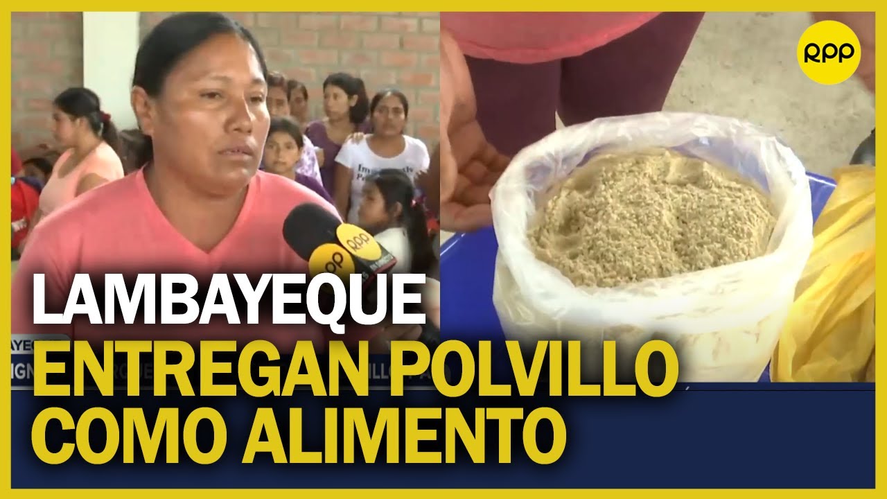 Lambayeque: Familias indignadas luego de que municipio les d&eacute; polvillo y arrocillo como alimento