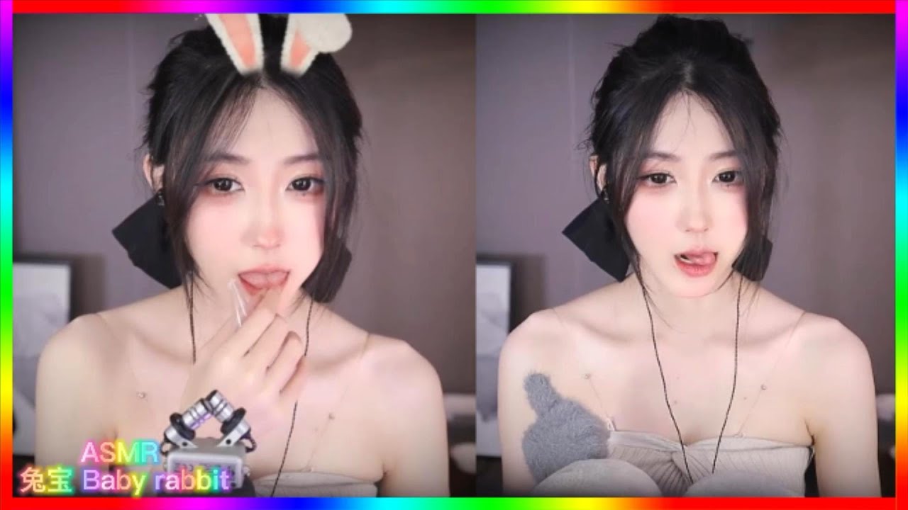 [ASMR 兔宝Baby rabbit]  ASMR Ear picking, water drop bottle, mouth sound💕柳婉音Liu Wanyin