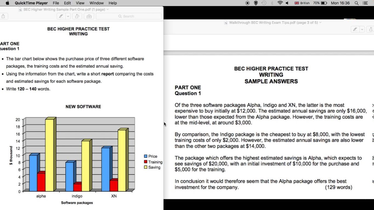 Walkthrough BEC Writing Exam Tips Part 1 Graph