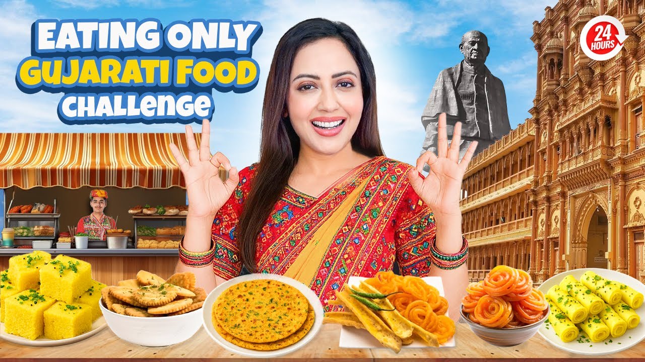 Eating Only Authentic Gujarati Food Challenge | Ahmedabad Special 