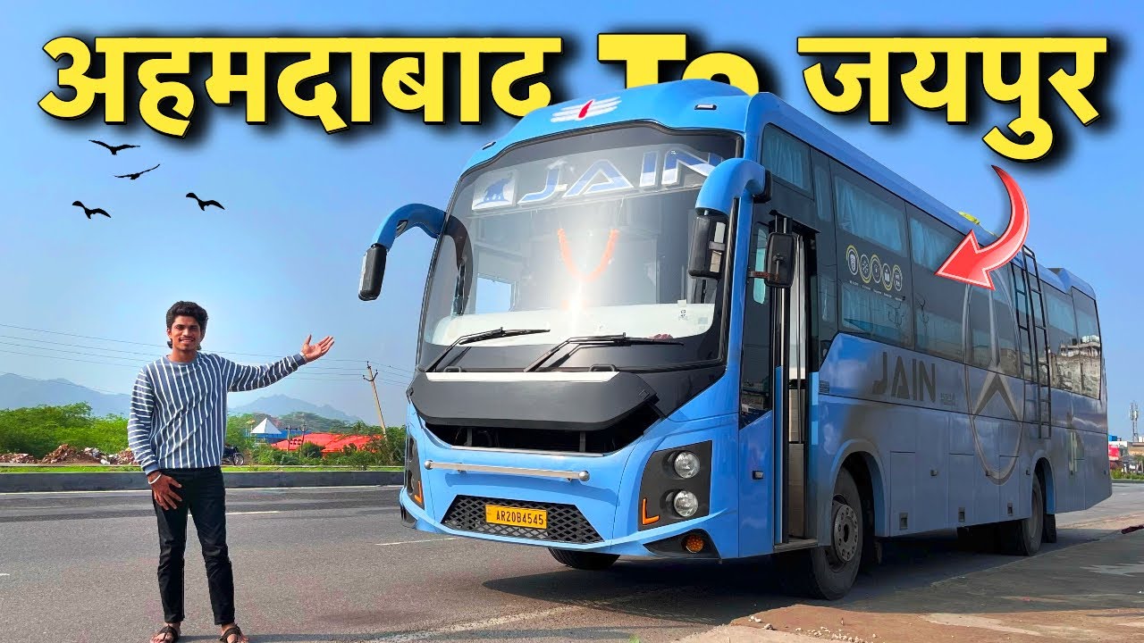 Jain Travels LUXURIOUS Bus from AHMEDABAD to JAIPUR in MONSOON
