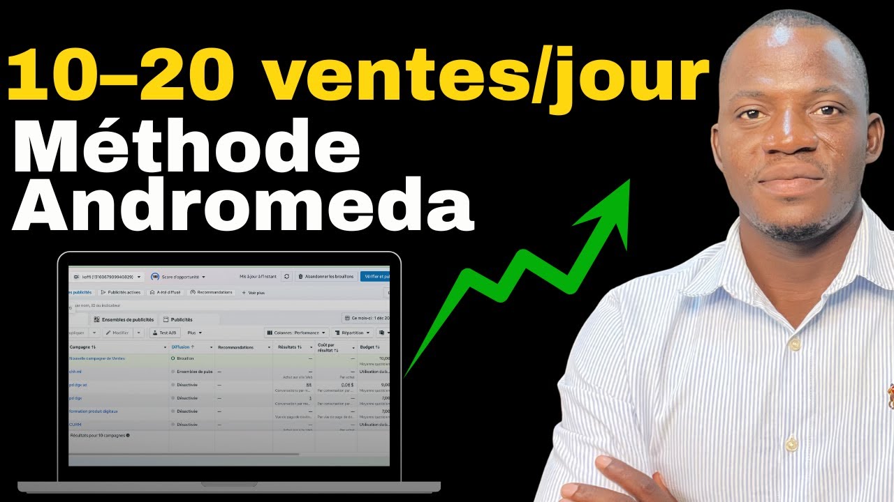 Ma strat&eacute;gie Facebook Ads Andromeda qui g&eacute;n&egrave;re 10 &agrave; 20 ventesjour en Afrique