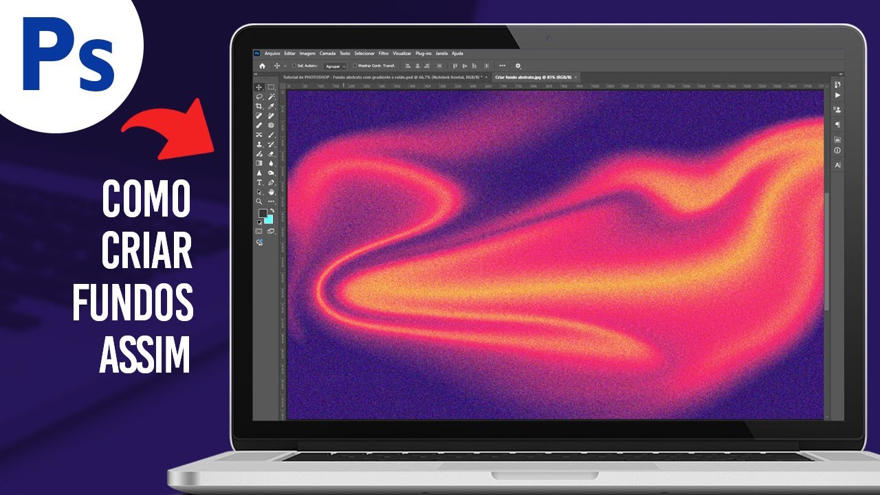 Tutorial de PHOTOSHOP: Fundo abstrato com gradiente e ruído