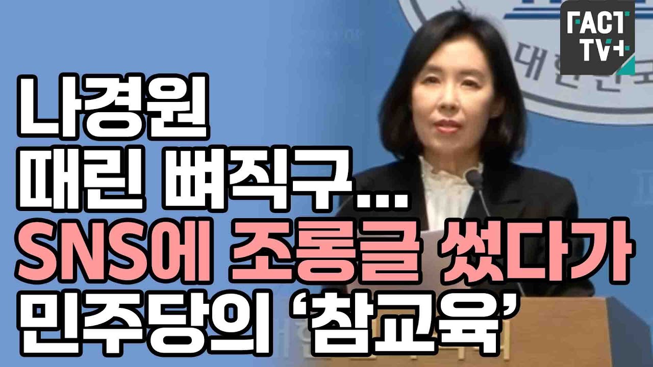 나경원 때린 뼈직구...SNS에 조롱글 썼다가 민주당의 ‘참교육’