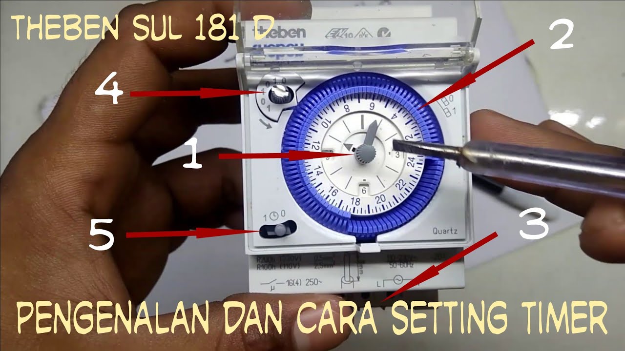 Timer listrik theben - pengenalan timer / setting dan cara kerja