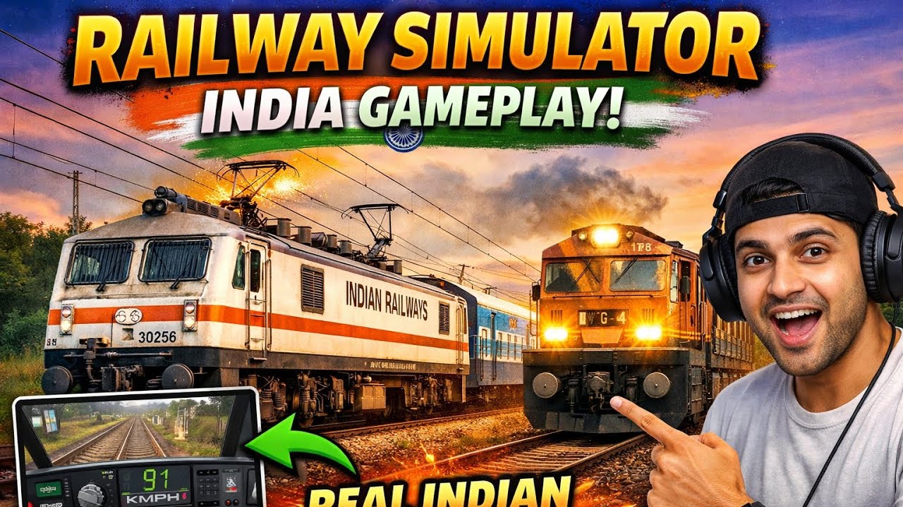 RAILWAY SIMULATOR INDIA BETA REALISTIC GAMEPLAY ON ANDROID PHONE 📱