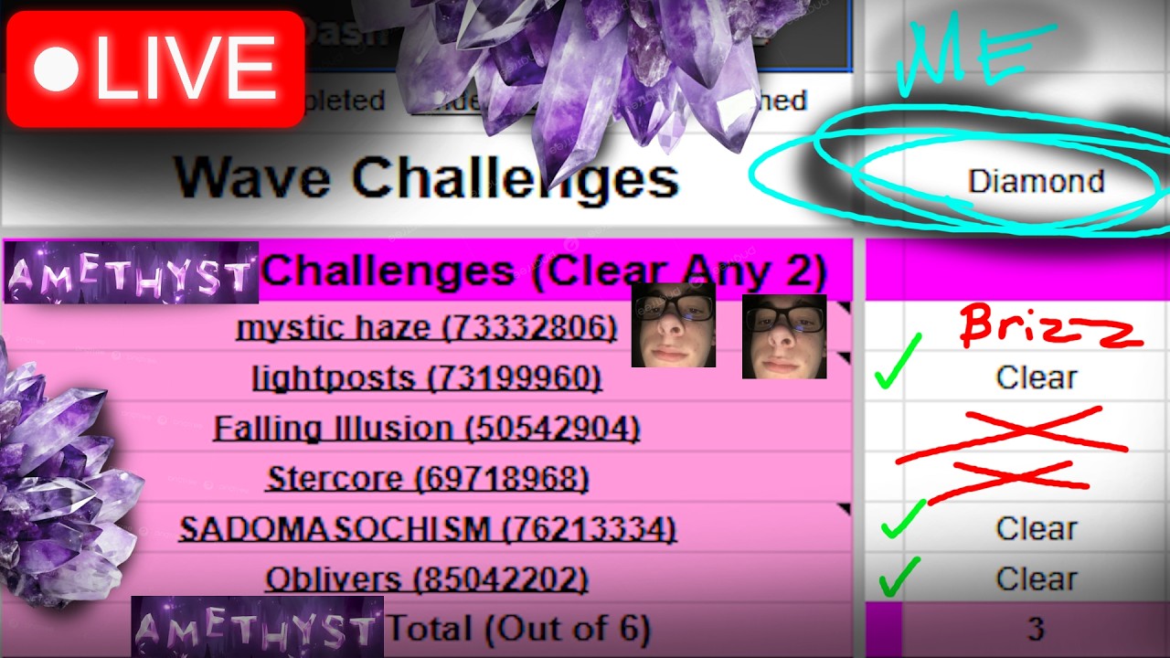 🔴GDSR AMETHYST CHALLENGES🔴Falling Illusion 70%🔴