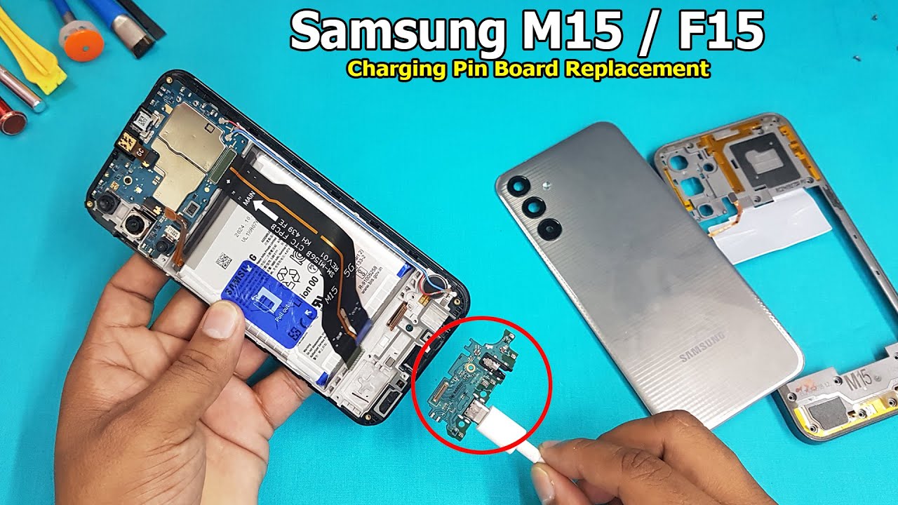 Samsung M15 /F15 Charging Pin Board Replacement | Samsung M15/F15 Charging Problem | M15 Disassembly