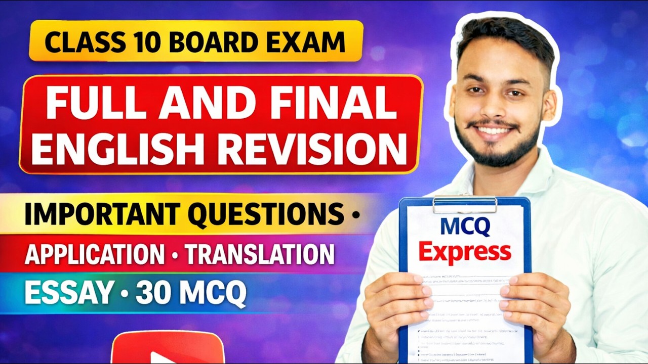 10th english top 40 mcq|last revision|most important questions|translation|central idea|application