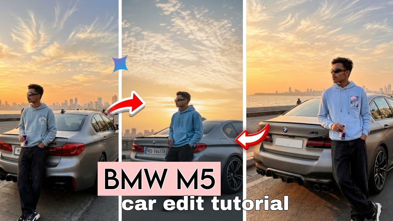BMW car photo edit tutorial 🔥instagram viral ai photo gemini prompt @Create_withsatyam 