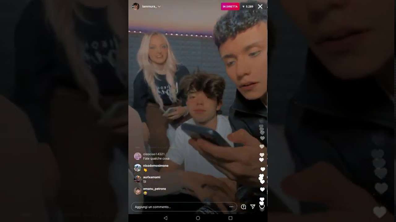 Live di Mura, Aurora, Laura e Gianluca ✨😂✨💖✨😍✨