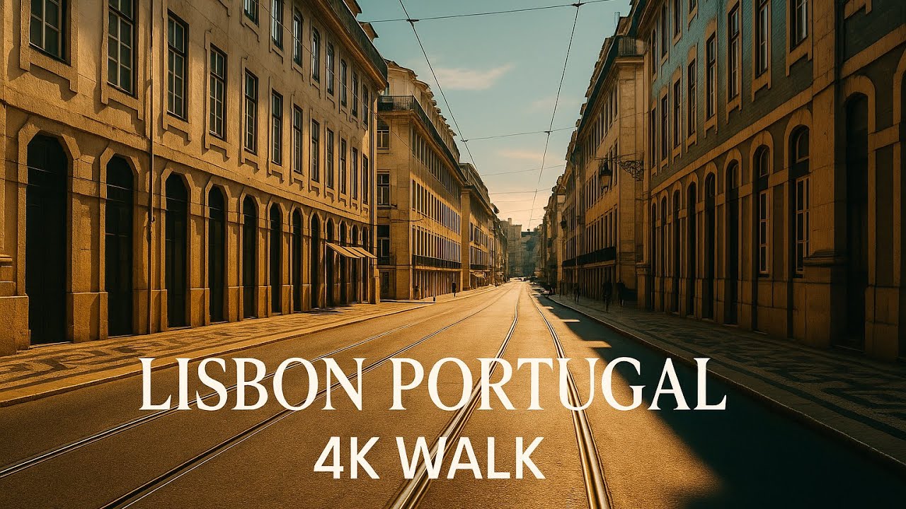 Lisbon Portugal 4K Walk – The Sound and Light of a Living City