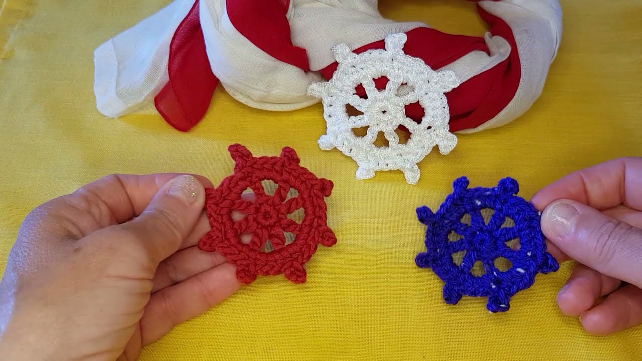 πλεκτό ναυτικό τιμόνι - knitted navy steering wheel