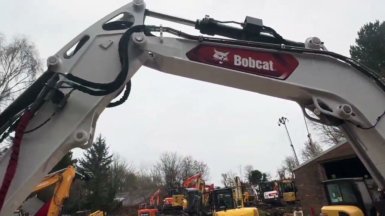 Bobcat E88 with Rototilt walk around video