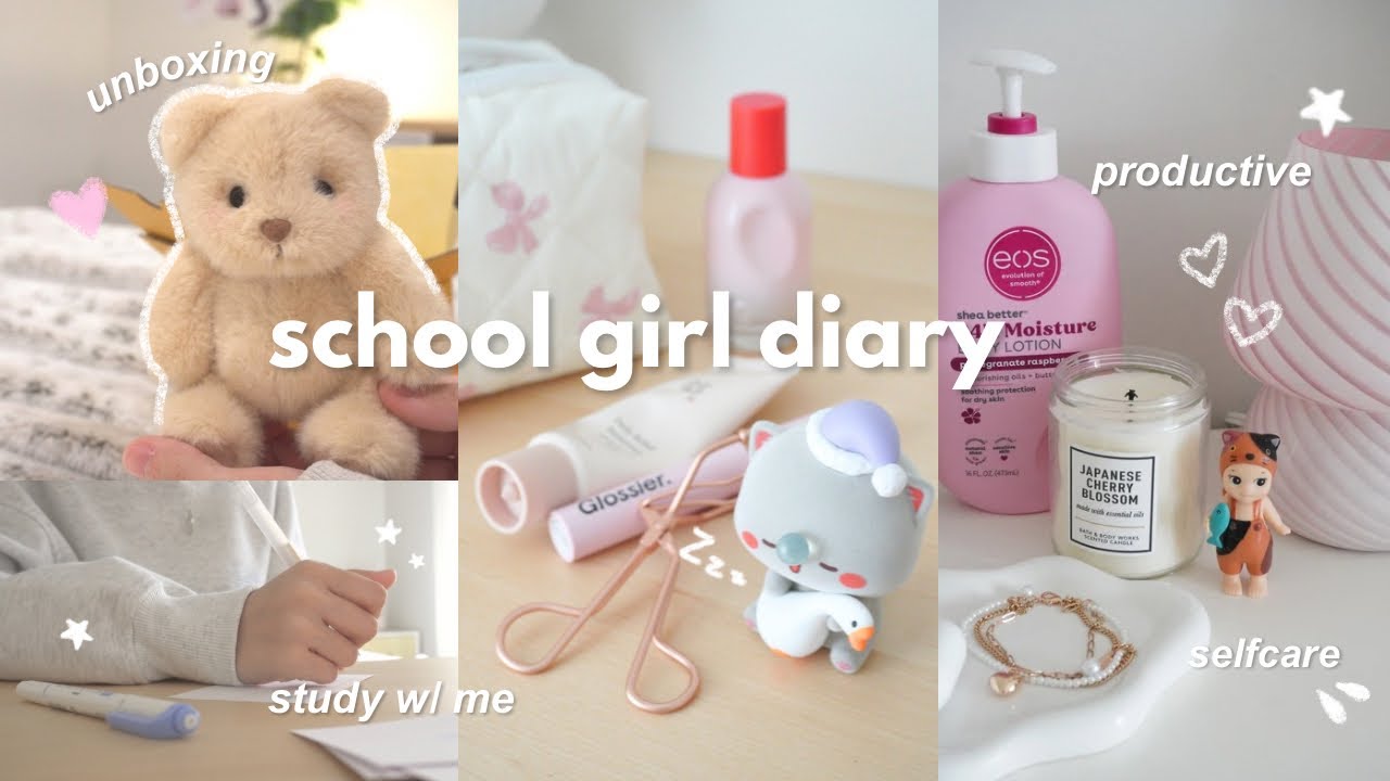 SCHOOL-GIRL diary 🫧🩰💌 waking up at 5am, morning routine, grwm 𝜗𝜚˚⋆