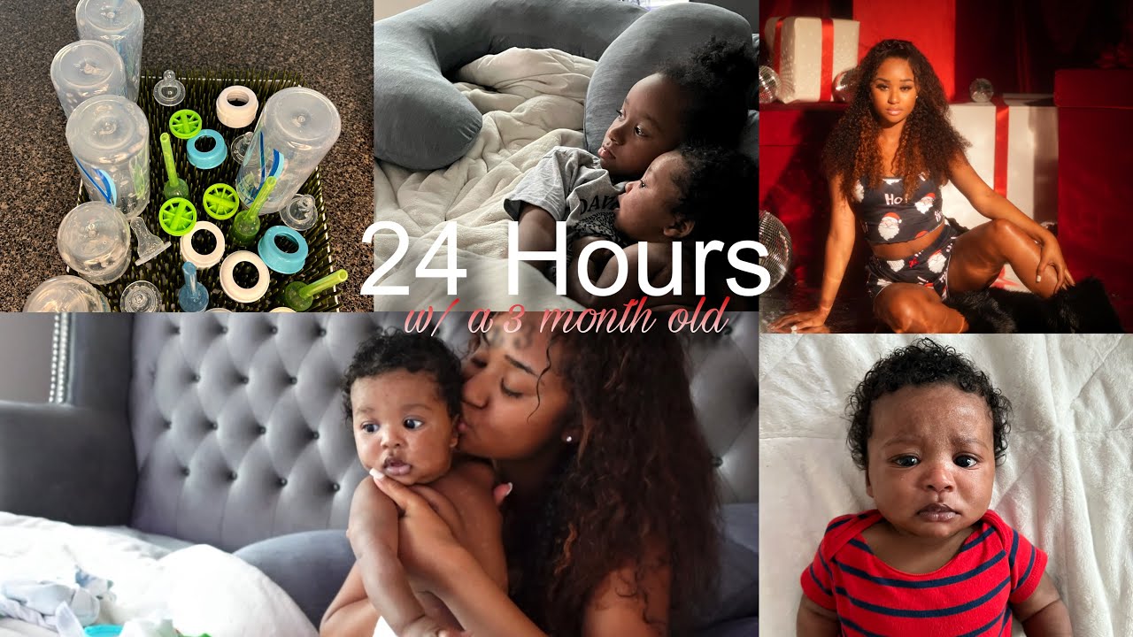 24 Hours with a 3 Month Old | Cleaning + Working + More