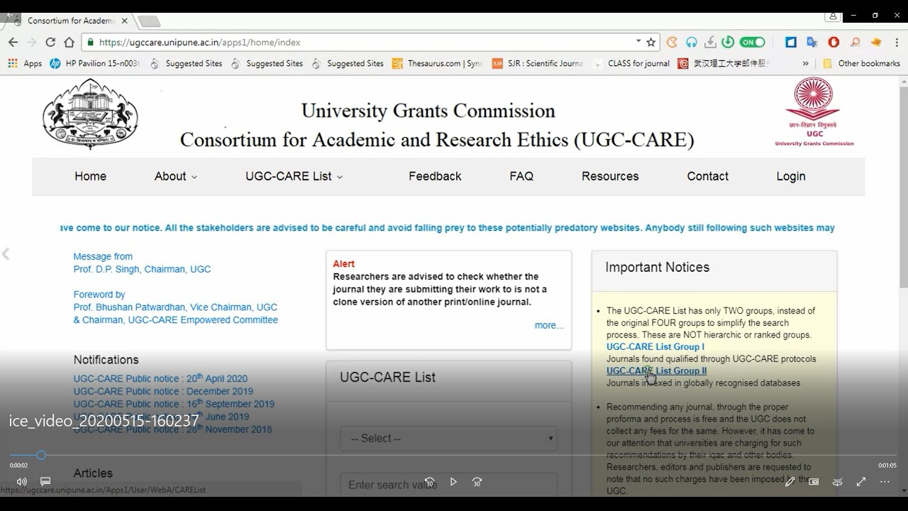 How to check Journal tittle that in UGC care list.