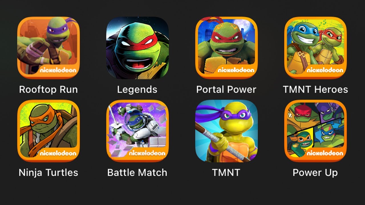 Teenage Mutant Ninja Turtles Rooftop Run,TMNT Legends,Portal Power,Half-Shell Heroes,Brothers Unite